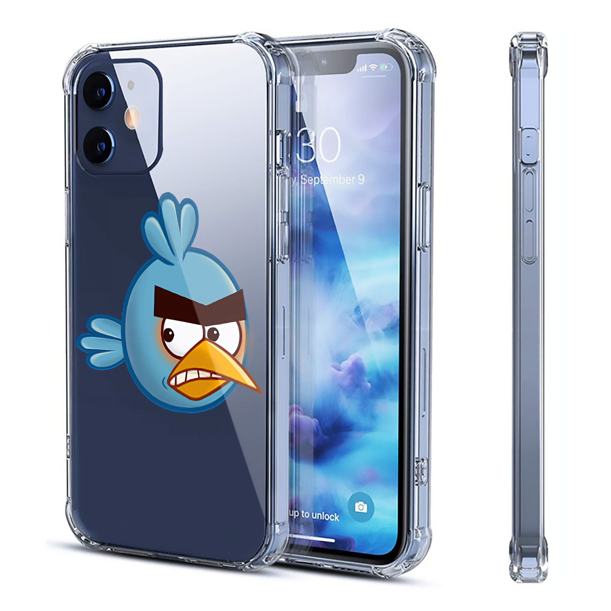 （画像用） Angry Birds アングリーバード 【iPhone 12シリーズ対応】透明スマホケース（クリアソフトケース）